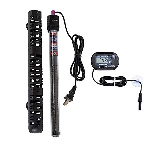 Aquarium Heater with LED Digital Temperature Controller, 200W Submersible Heater for Fish Tanks