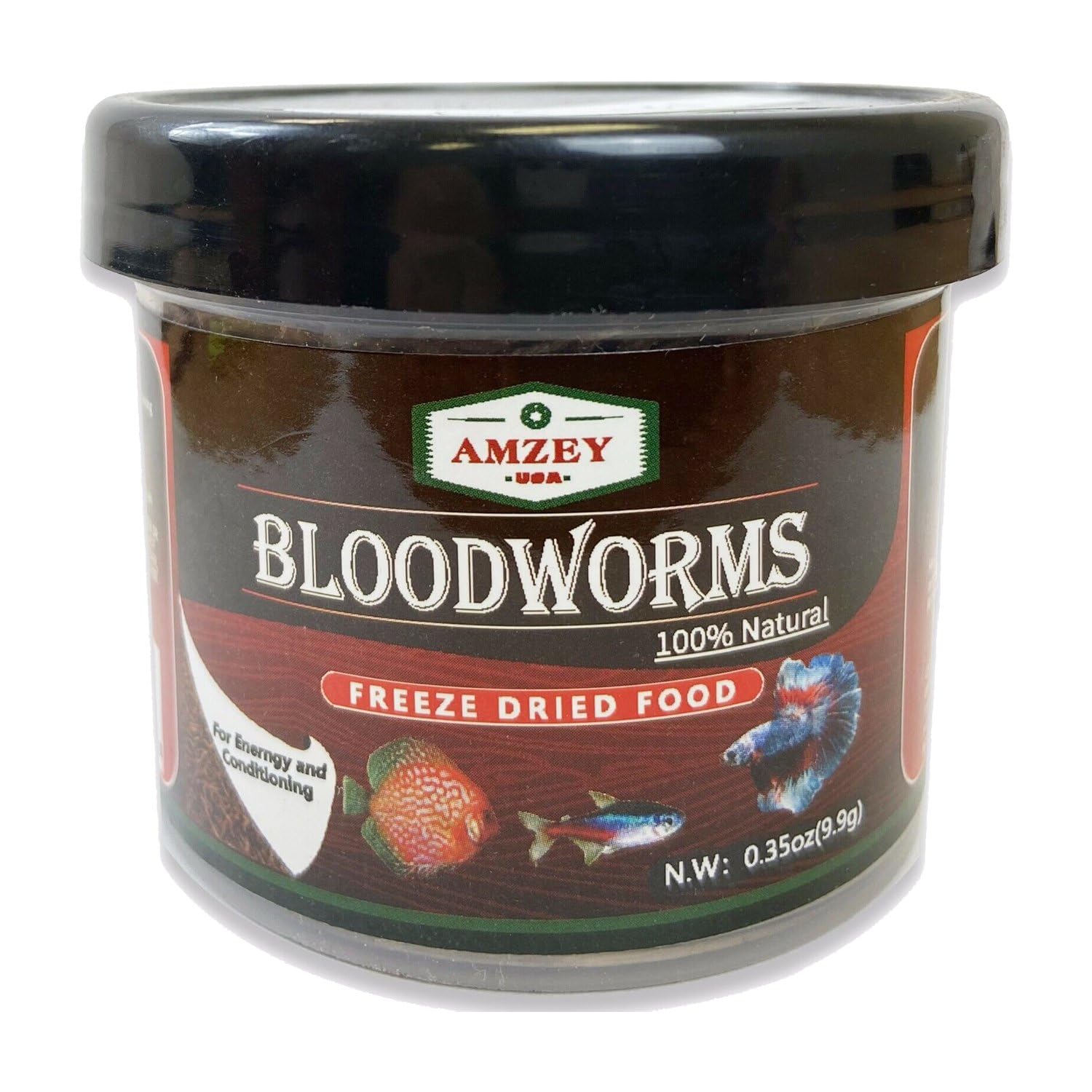 Amzey Freeze-Dried Bloodworms - 0.35 oz (9.9g) - Premium Fish Food