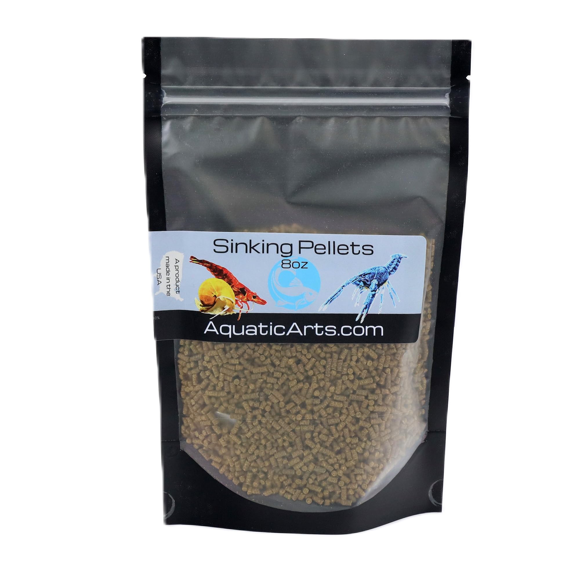 Aquatic Arts Sinking Pellets for Freshwater Invertebrates - 8 oz