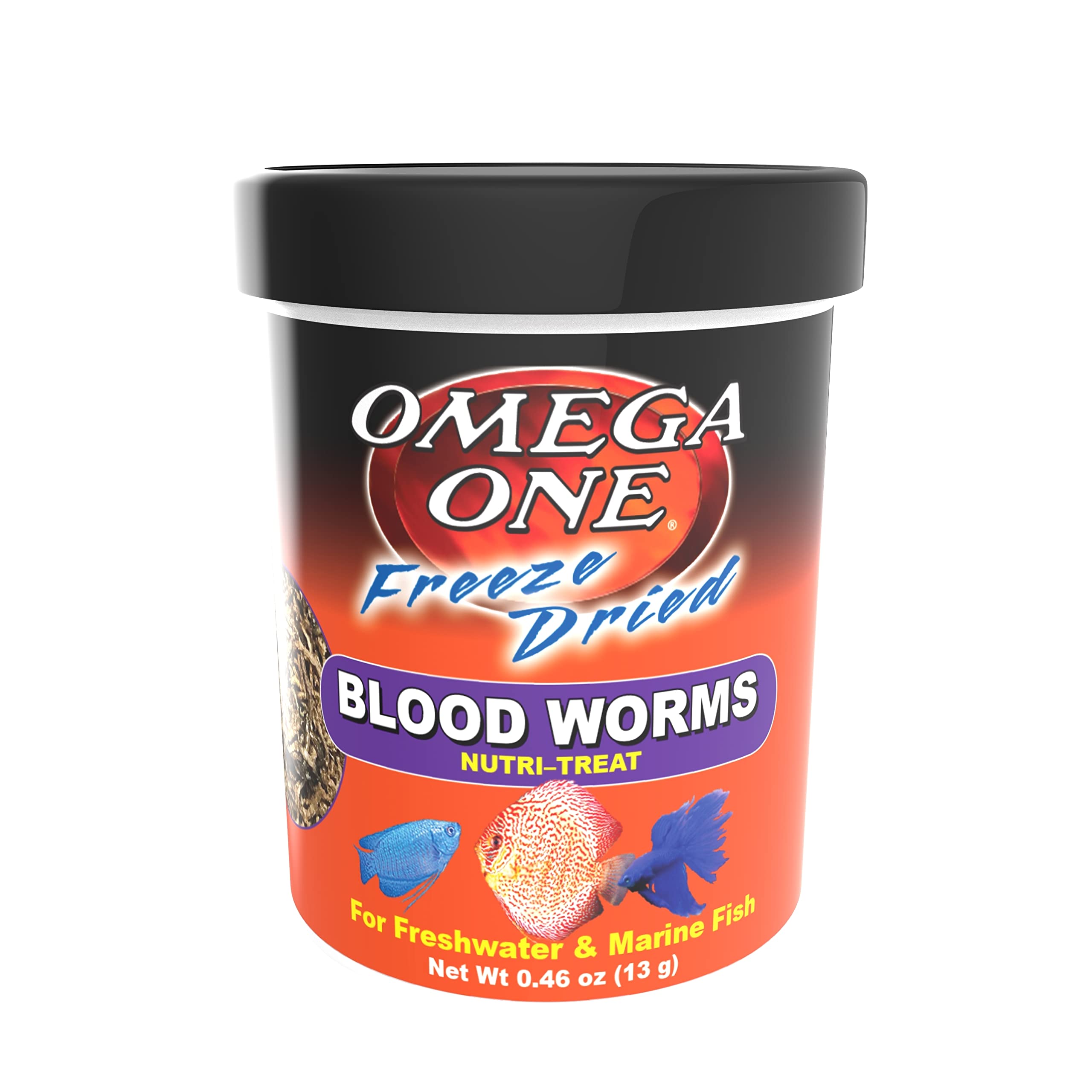 Omega One Freeze Dried Blood Worms Nutri-Treat for Fish