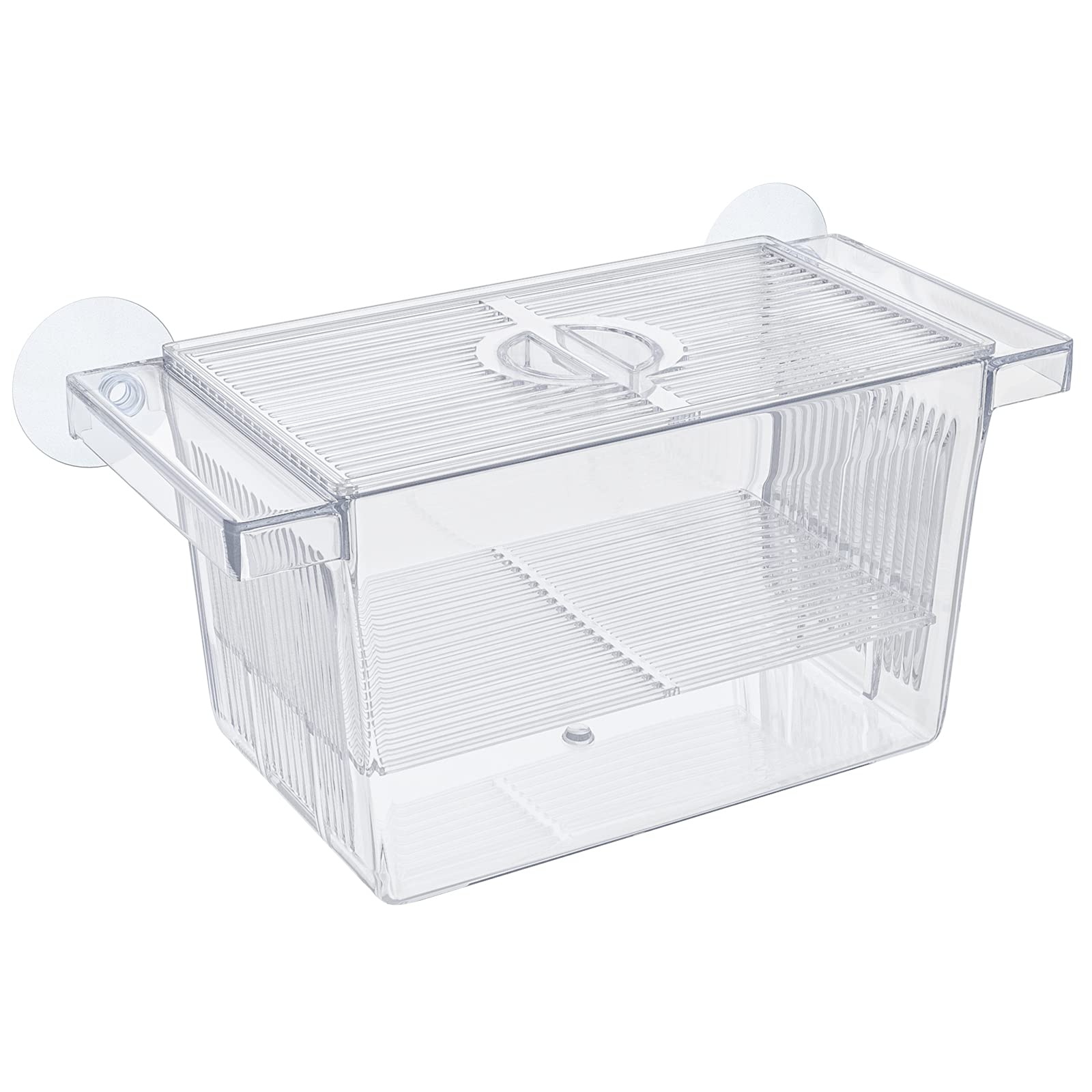 Clear Suction Cup Storage Bin with Lid