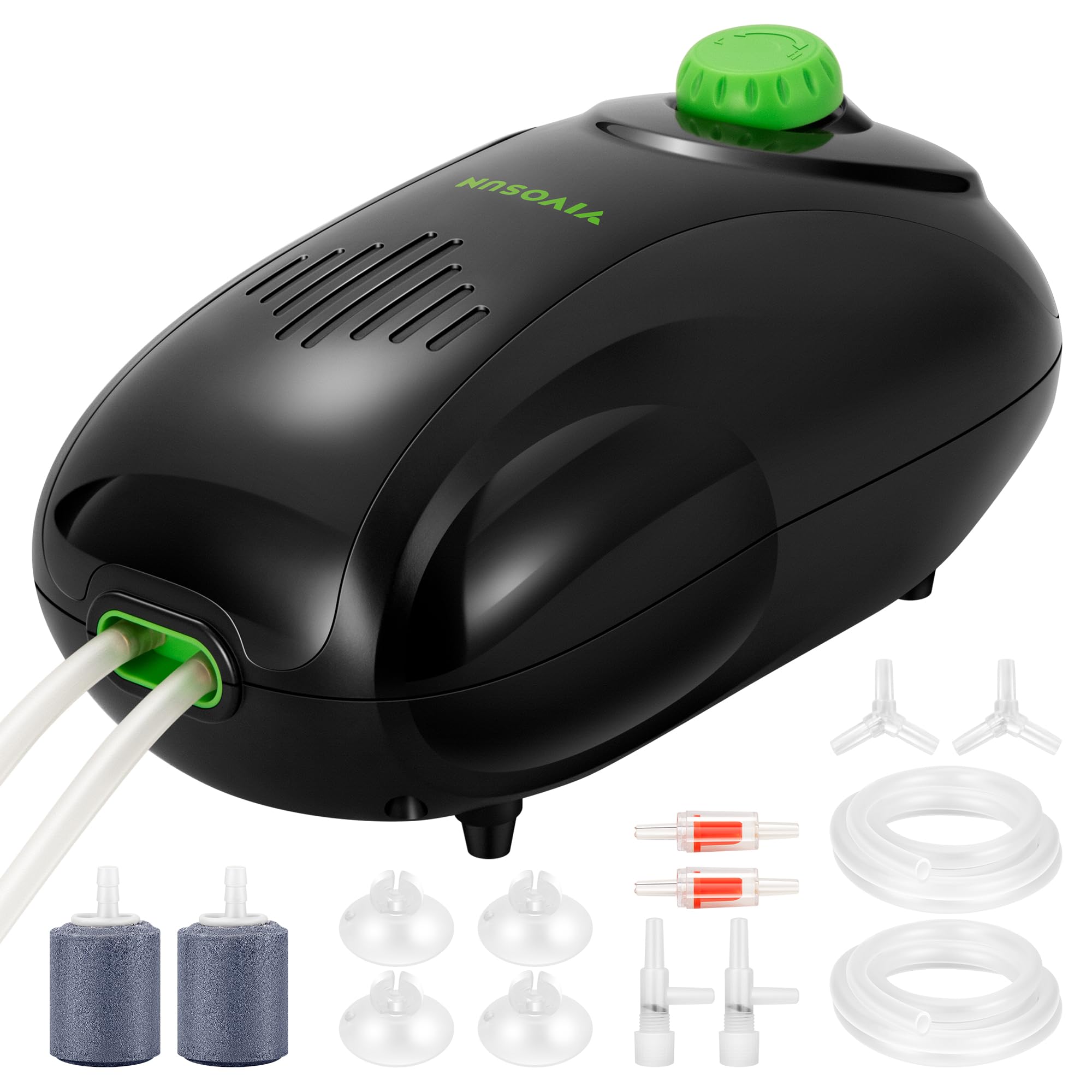 VIVOSUN Quietest Aquarium Air Pump with Accessories Kit 