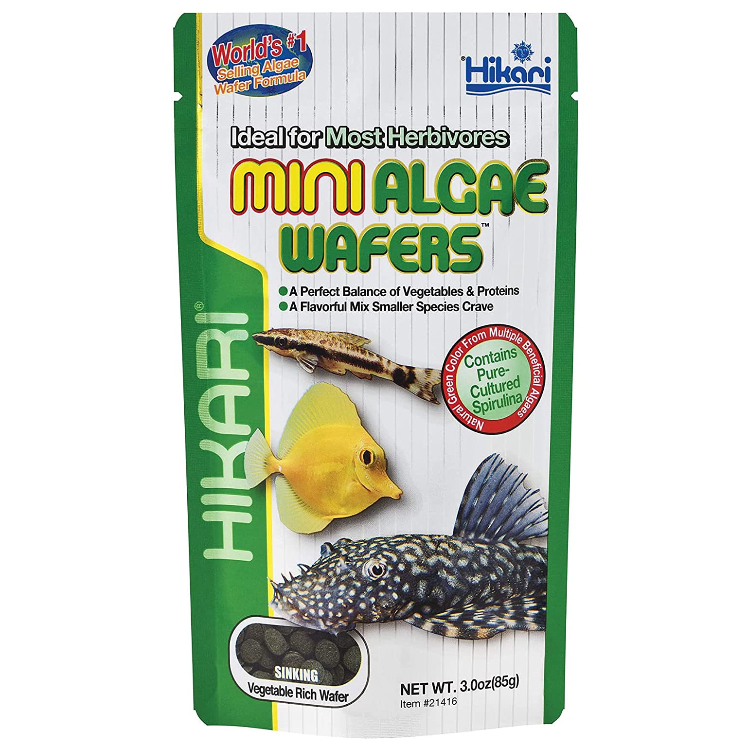 Hikari Mini Algae Wafers for Herbivorous Fish