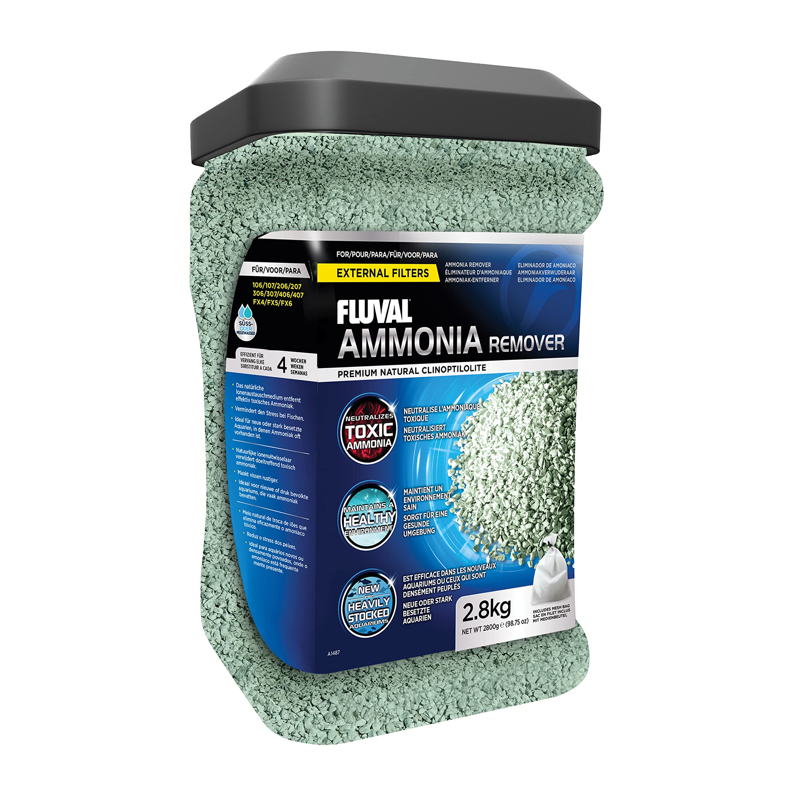 Fluval Ammonia Remover 2.8kg - Premium Natural Clinoptilolite for External Filters