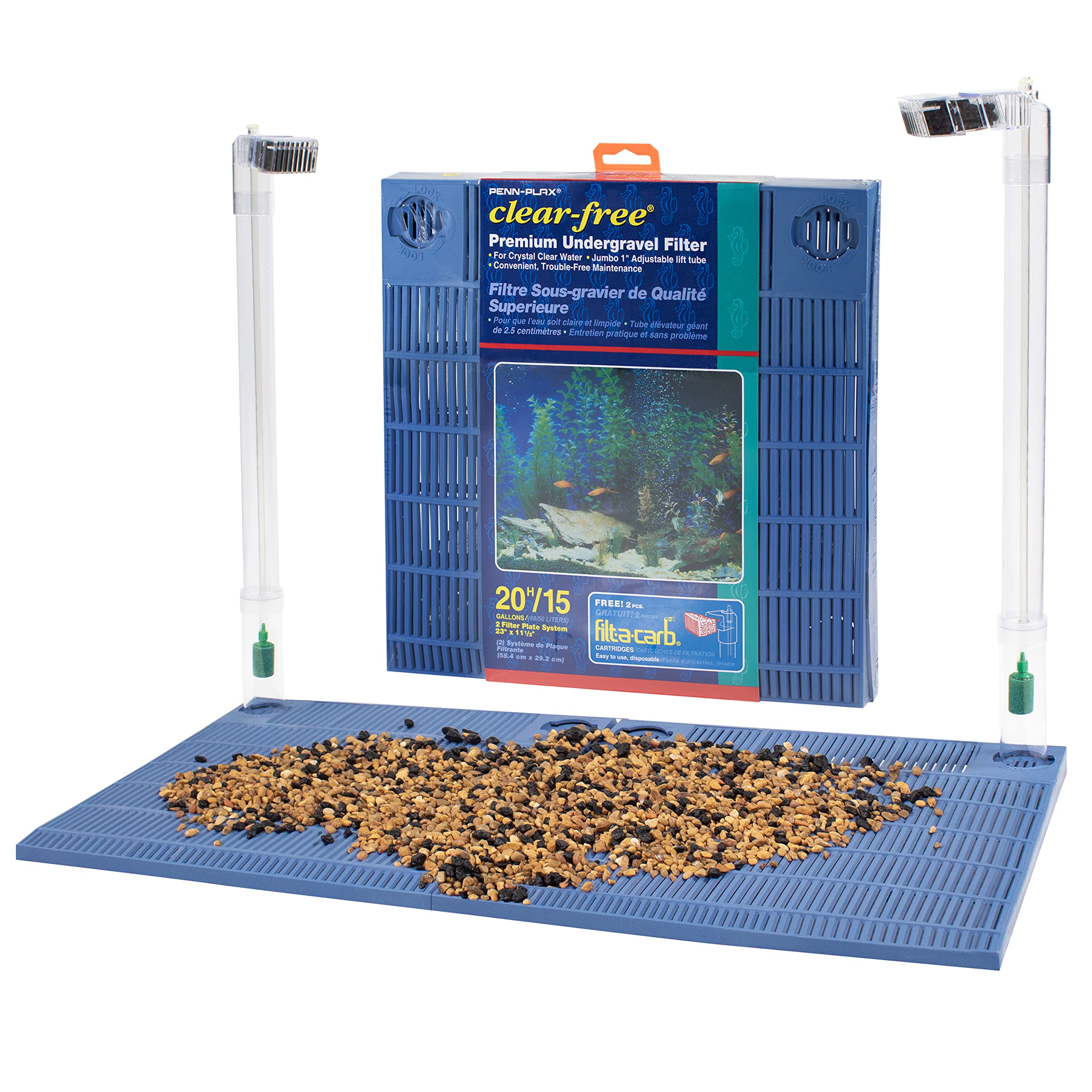Penn-Plax Clear-Free Premium Undergravel Filter 20/15